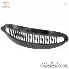 Load image into Gallery viewer, Large French Black Banana Clip With Ball Closure