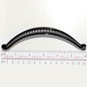 Large French Black Banana Clip With Ball Closure