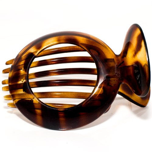Chignon Tortoise Plastic Open Circle Clamp 