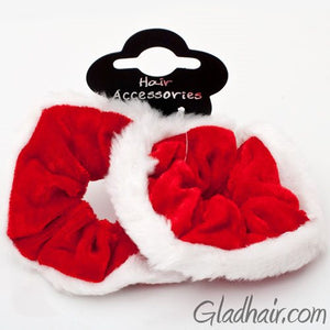 Velvet Christmas Scrunchies - Set of 2