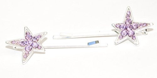 Crystal Star Bobby Pins - Pair