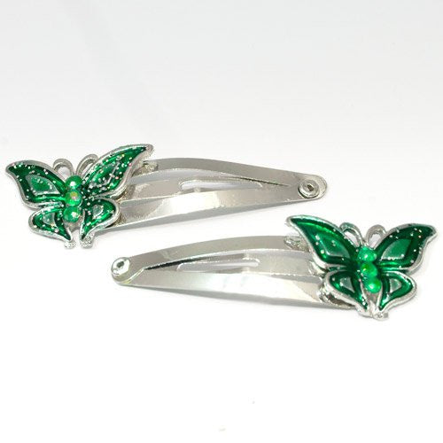 Epoxy Butterfly Shaped Metal Sleepies - Pair