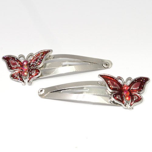 Epoxy Butterfly Shaped Metal Sleepies - Pair