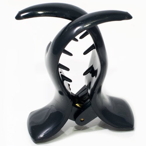 Fish Black Clincher With Spring for Pony Tail