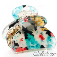 Load image into Gallery viewer, Floral Print Mini Acrylic Plastic Claw