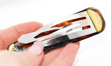 Load image into Gallery viewer, French &quot;Click Clack&quot; Ripple Snap Hair Pin Tortoise Shell - 1 piece