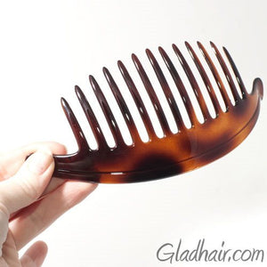 French Extra Large Interlocking Combs Pony Tortoise Shell - 1 Piece