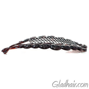 French Fancy Spiral Tortoise Banana Hair Clip