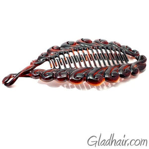 French Fancy Spiral Tortoise Banana Hair Clip