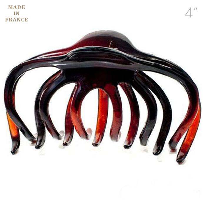 French Hump with Wave Tortoise Plastic Hair Clip