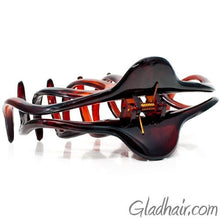 Load image into Gallery viewer, French Hump with Wave Tortoise Plastic Hair Clip
