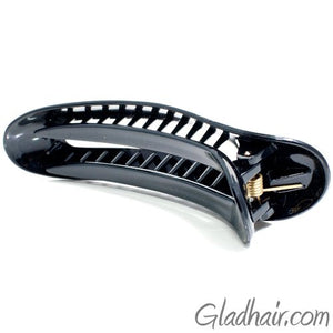 French  Large Open Oval Curved Fork Beak Plastic Salon Clip