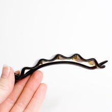 Load image into Gallery viewer, French Non Metal Tortoise Shell Wave Barrette