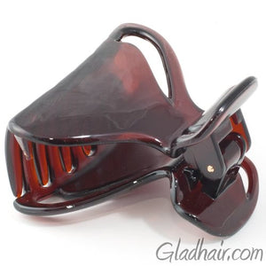 French Plastic Hair Claw with Covered Spring