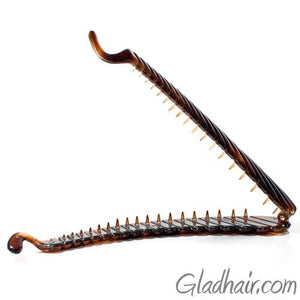 French Ribbed Plastic Banana Clip