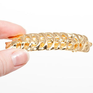French Small Gold Color Metal Barrette