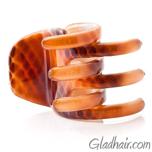 French Small Plastic Snake Skin Print Lace Hair Claw