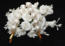 Load image into Gallery viewer, Gilt Grip with Pearl and Crystal Stones - Pair