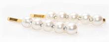 Load image into Gallery viewer, Gilt Grip with Pearl and Crystal Stones - Pair