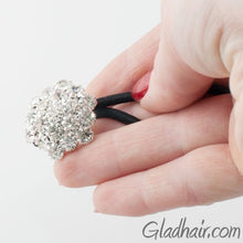 Load image into Gallery viewer, Glass Crystals with Rhodium Silver Finish Hair Band