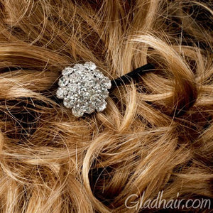 Glass Crystals with Rhodium Silver Finish Hair Band