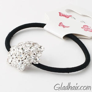 Glass Crystals with Rhodium Silver Finish Hair Band