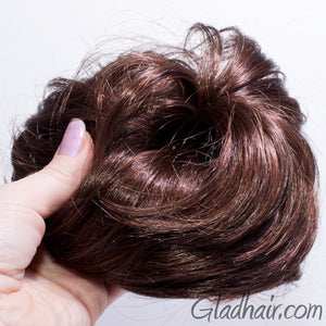 Imitation Light Brown Hair Bun with 2 Side Combs and Elastic Inside