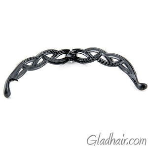 Black Braid Style Plastic Banana Clip