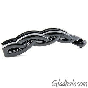 Black Braid Style Plastic Banana Clip
