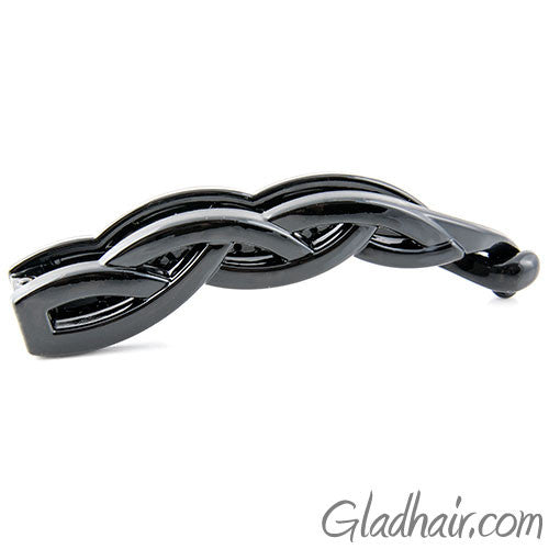 Black Braid Style Plastic Banana Clip
