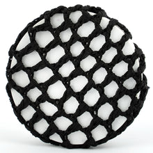 Load image into Gallery viewer, Shiny Knotted Black Ribbon Bun Net - Pair