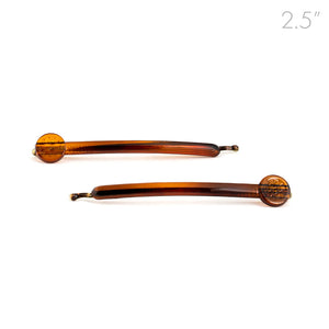 Medium Side Hair Clip Pin Button Style - Pair
