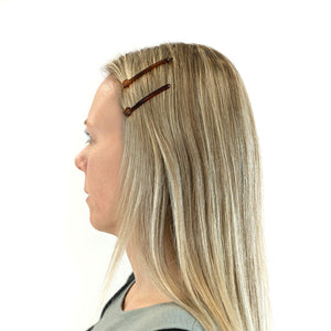 Medium Side Hair Clip Pin Button Style - Pair