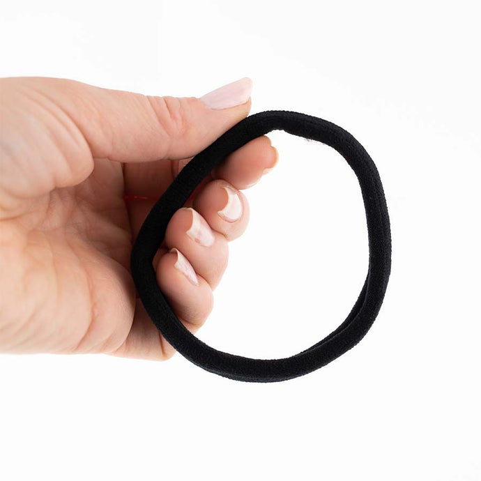 Large Unisex Black Thick Elastics - Set of 4