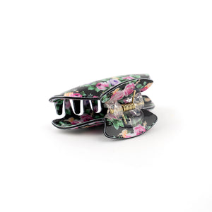 Black Small Floral Hair Claw