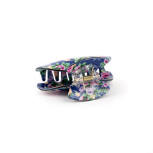 Load image into Gallery viewer, Blue Small Floral Hair Claw