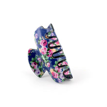 Load image into Gallery viewer, Blue Small Floral Hair Claw