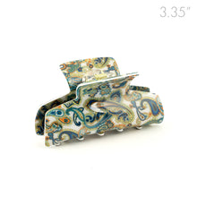 Load image into Gallery viewer, Paisley Green Medium Hair Claw