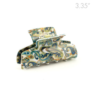 Paisley Green Medium Hair Claw