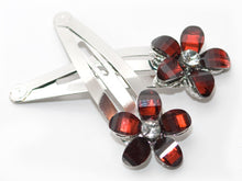 Load image into Gallery viewer, Silver Sleepies with Red Coloured Daisy Top - Pair