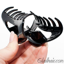Load image into Gallery viewer, Black Plastic Hair Clamp