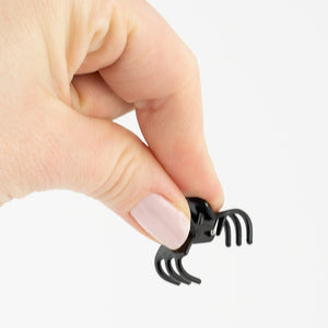 Mens Mini Black Plastic Clamps for Men Long Hair - Set of 6