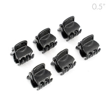 Load image into Gallery viewer, Mens Mini Black Plastic Clamps for Men Long Hair - Set of 6