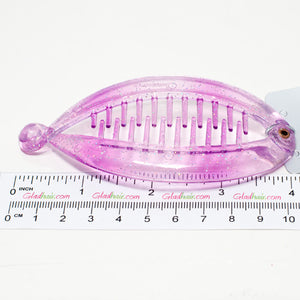 Plastic Translucent Glitter Fish Clip