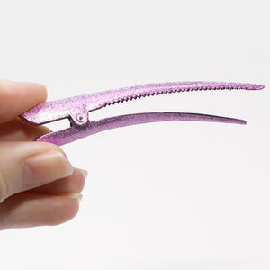 Pastel Crackle Finish Beak Clips - Pair