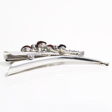 Load image into Gallery viewer, Metal Silver Beak Clip with Crystal Butterfly Design - 1 piece