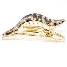 Load image into Gallery viewer, Animal Print Gold Plastic Forked Beak Clip