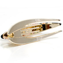 Load image into Gallery viewer, Floral Print Gold Plastic Forked Beak Clip