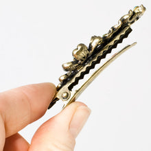Load image into Gallery viewer, Vintage Gilt Crystal Butterfly on Gold Metal Beak Clip - 1 Piece