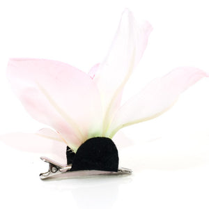 Large Colored Orchid Flower on Forked Metal Clip
